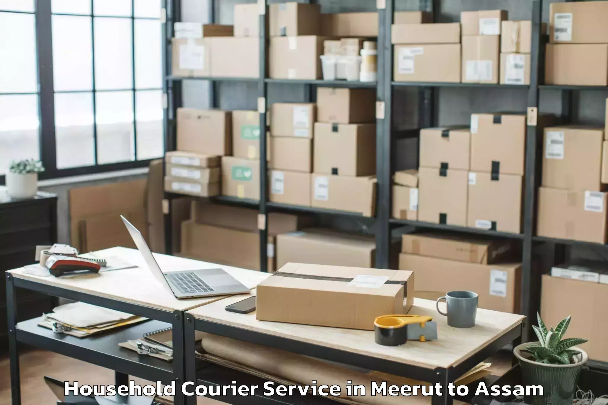 Book Meerut to Rangia Household Courier Online